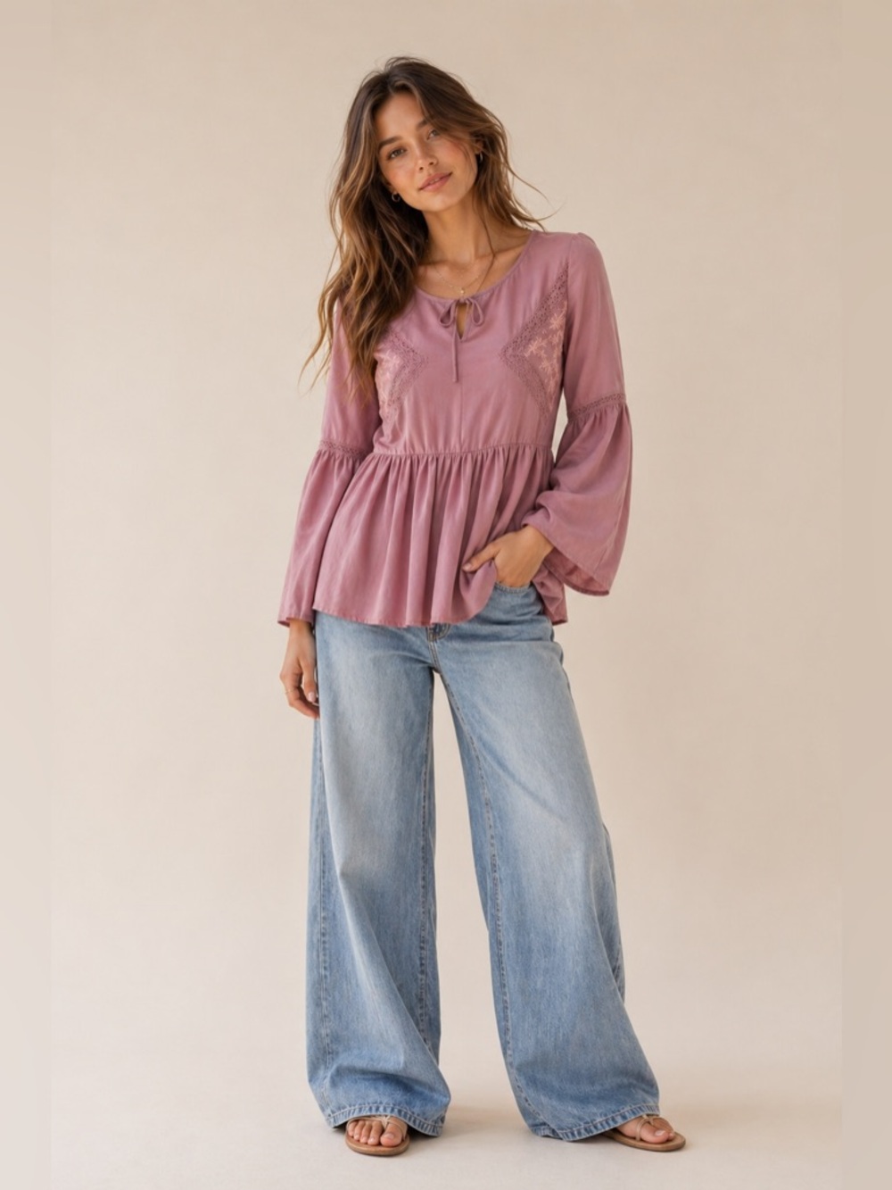 Forever 21 Dusty Purple Peplum Blouse Y2K